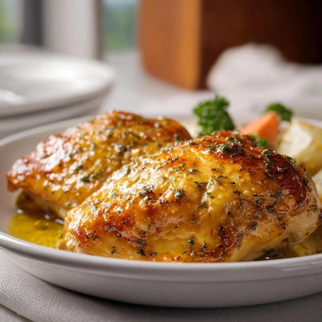 Crispy Baked Ranch Chicken Thighs with Cheddar Topping